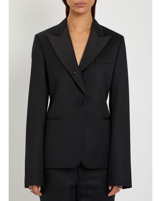J.W. Anderson Black Tuxedo Wool Blazer