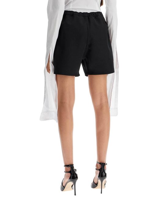 Coperni Black Elastic Waist Shorts