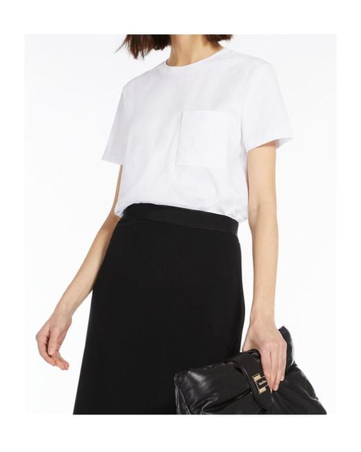 Max Mara White Short-Sleeved Crewneck T-Shirt