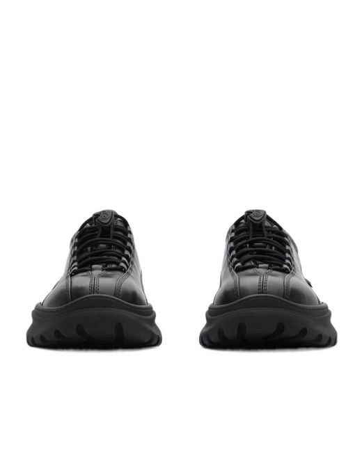 Burberry Black Scoot Lace-Up Sneakers for men