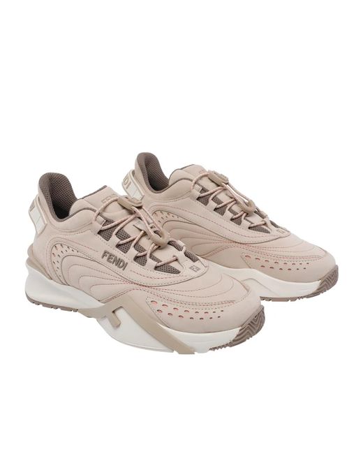 Fendi Gray Flow Low-Top Sneakers