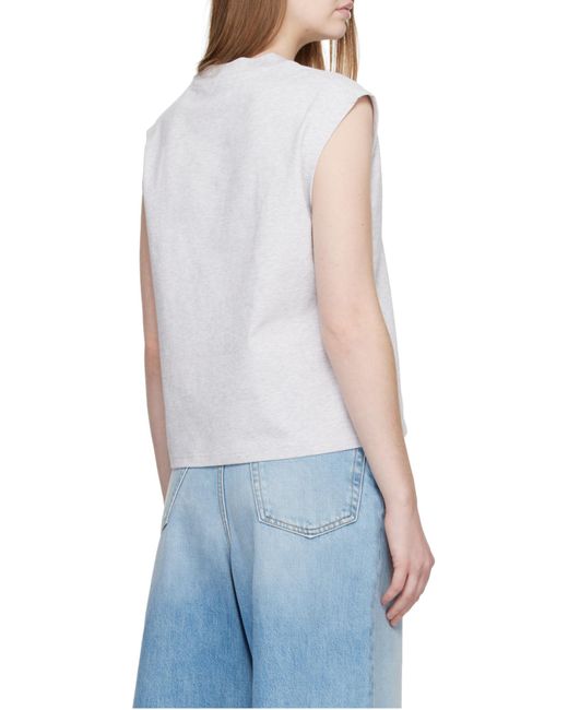 Casablanca Blue Airbrush Mushroom Sleeveless T-Shirt