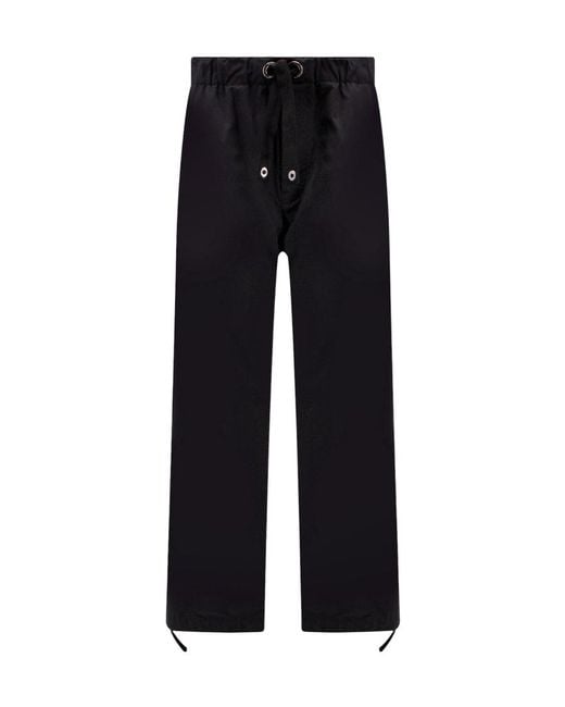 Versace Black Drawstring Waistband Trousers for men