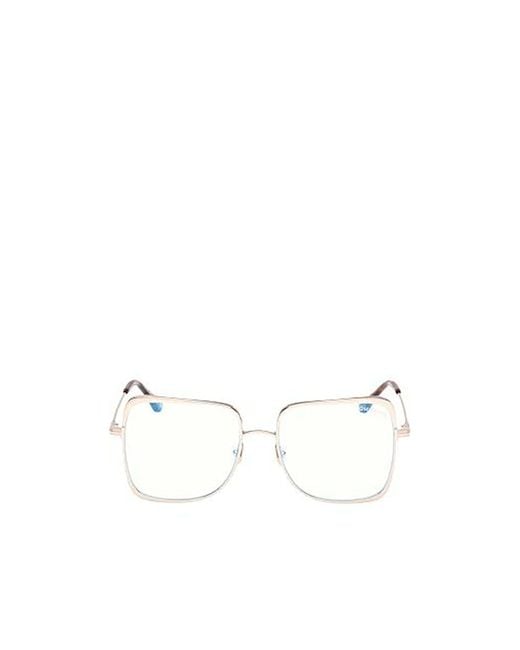 Tom Ford Natural Square-Frame Temple-Tips Glasses