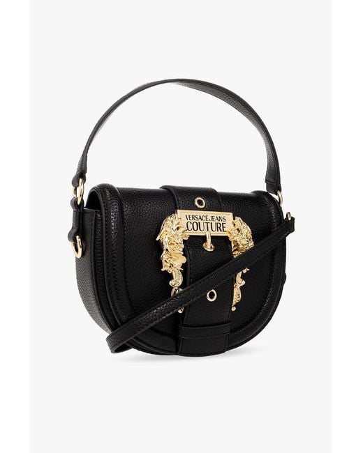Versace Jeans Black Buckle Shoulder Bag