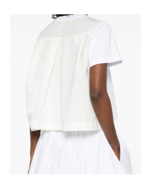 Sacai White Chest-Pocket T-Shirt