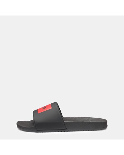 Boss Brown Logo Slides for men