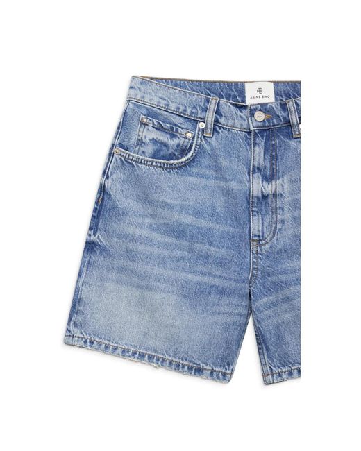 Anine Bing Blue Denim Shorts With Belt Loops