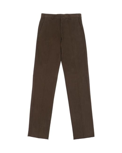 Paul & Shark Brown Straight Casual Pants for men