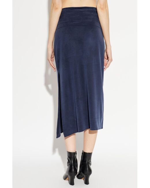 IRO Blue Pleated Midi Skirt