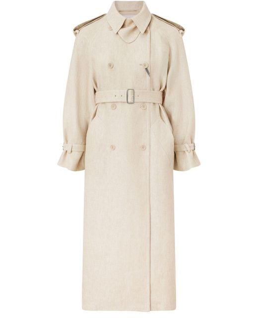 Max Mara Natural Long Belted Trench Coat