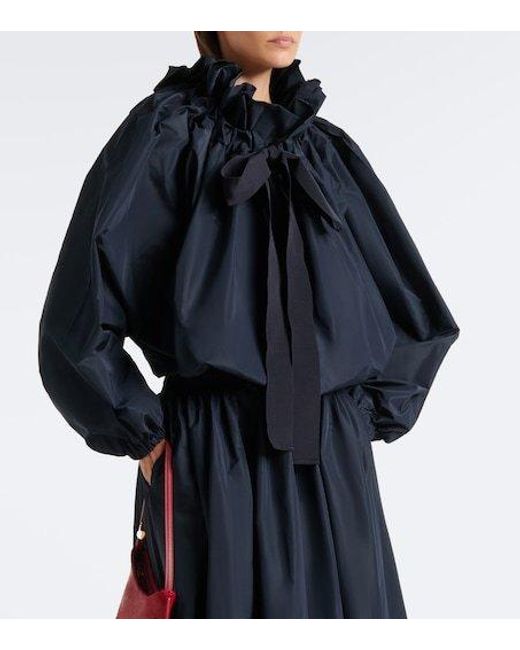 Patou Blue Gathered Blouse
