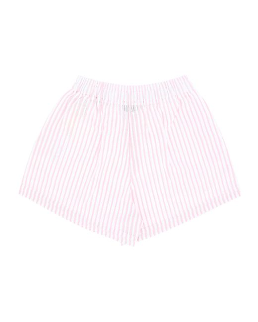 Forte_forte Pink Striped Relaxed Shorts
