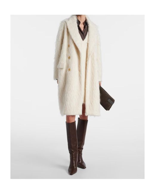 Brunello Cucinelli White Long-Sleeved Coat