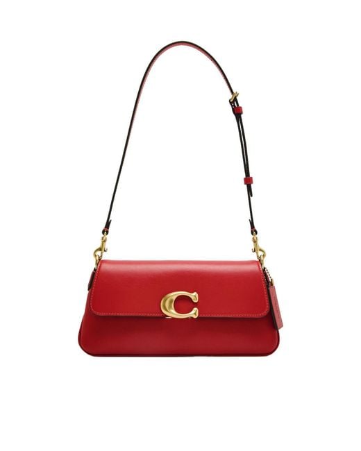 COACH Red Leather Shoulder Bag
