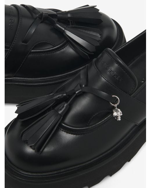 McQueen Black Sofa Platform Loafers