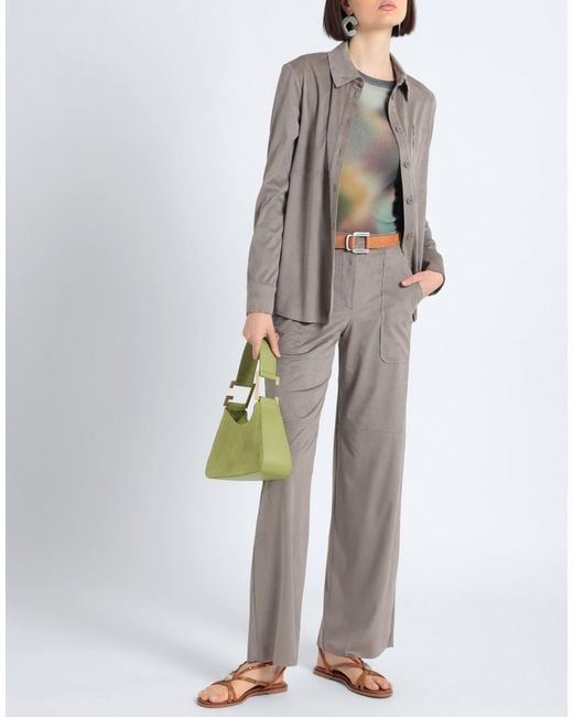 MAX&Co. Gray Stretchy Comfort High-Waisted Straight-Leg Pants