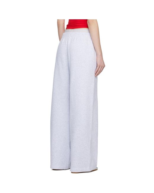 Skims Blue Fleece Loose Double Waist Sweatpants