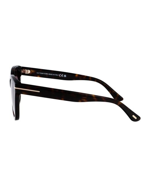 Tom Ford Brown Squared Sunglasses Ft1216 52 B