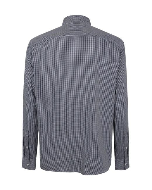 Michael Kors Blue Slim Fit Checked Shirt for men
