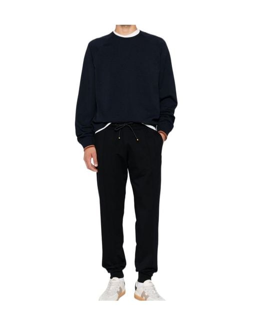 Paul Smith Black Drawstring-Waist Track Pants for men