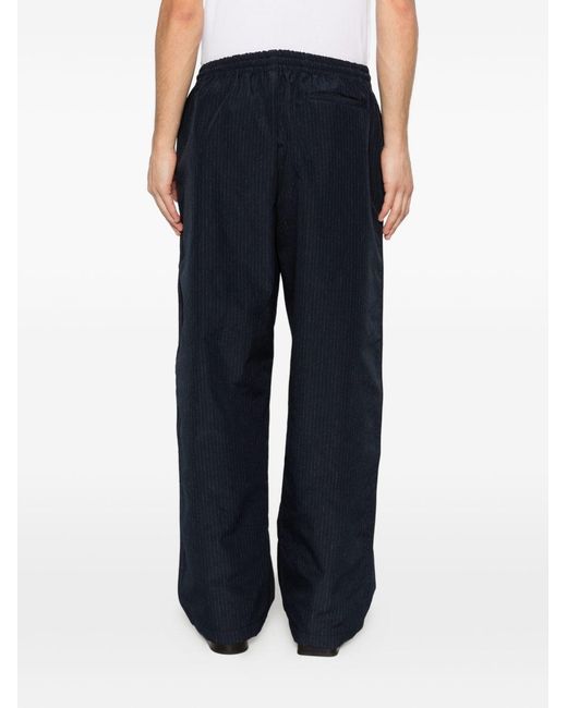 Willy Chavarria Blue Ruff Rider Pinstripe Track Pants for men