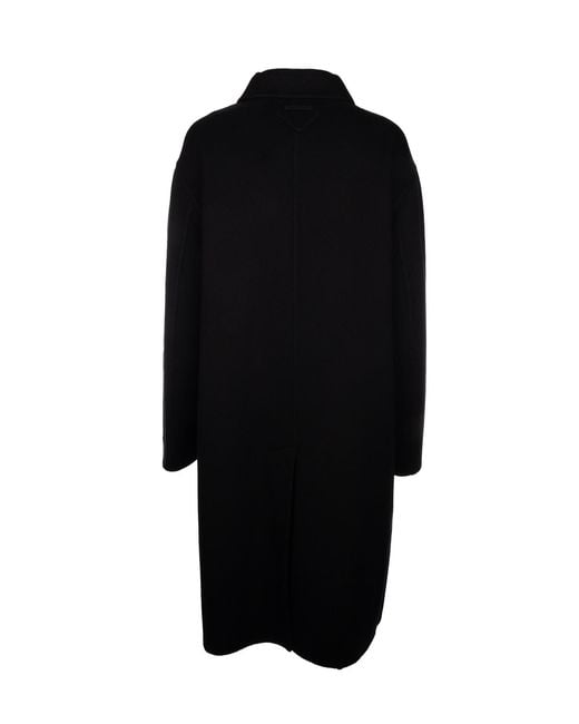 Prada Black Buttoned Coat