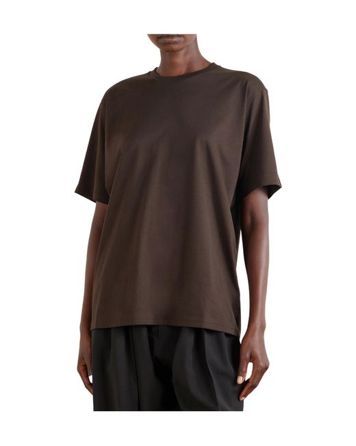 Ssstein Brown Solid Cotton T-Shirt