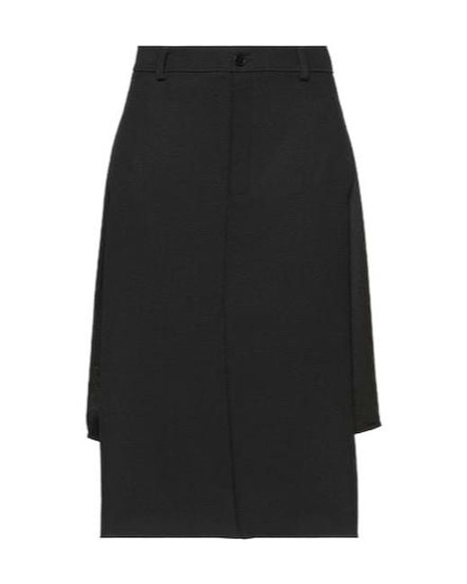 Balenciaga Black Midi Skirts