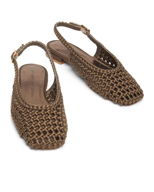 Stuart Weitzman Brown Marina Slingback