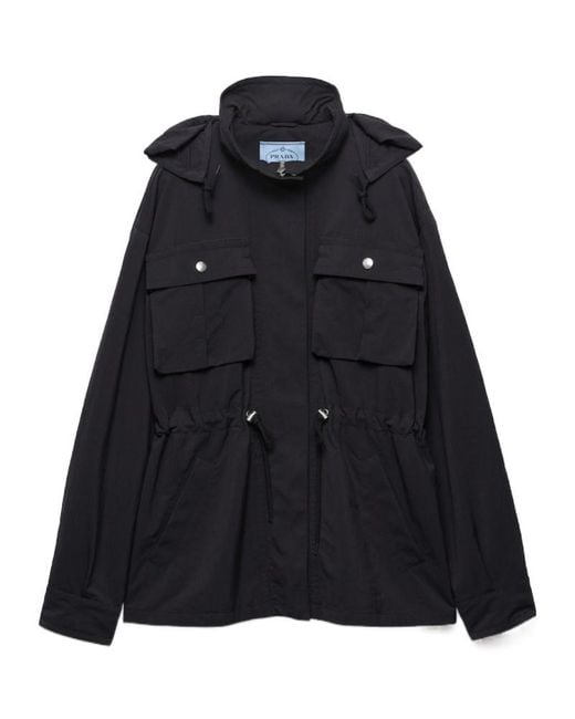 Prada Black Technical Fabric Parka