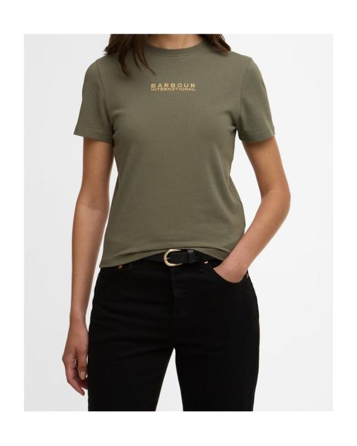 Barbour Green Logo Crew Neck T-Shirt