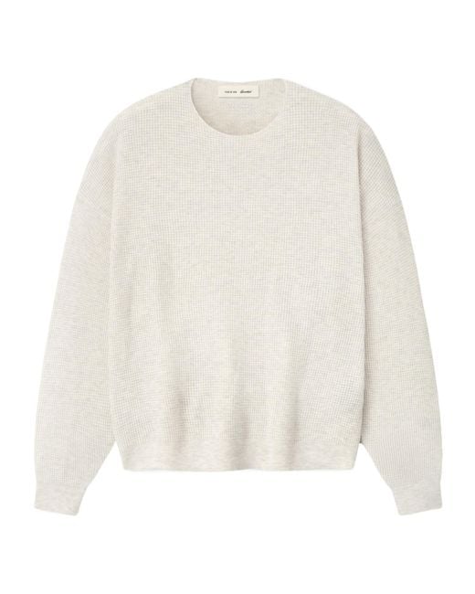 Fear Of God White Signature Waffle-Knit Sweater for men