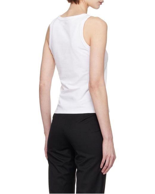 DIESEL White Oval-D Tank Top