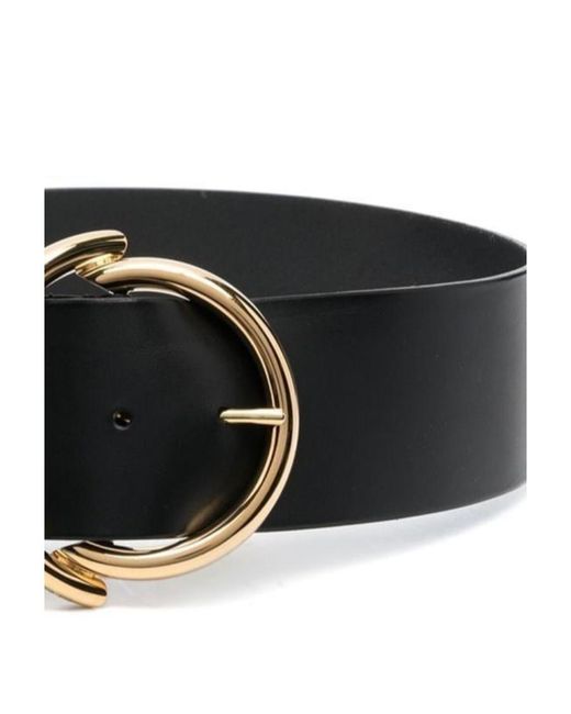 Etro Black Logo Engraved Round-Buckled Belt