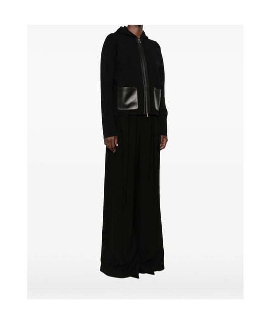 Max Mara Black Hooded Cardigan