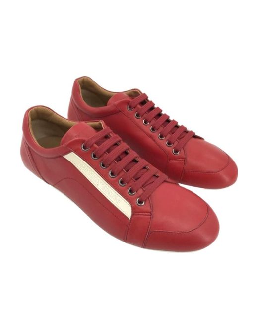 Emporio Armani Red Logo Casual Sneakers for men