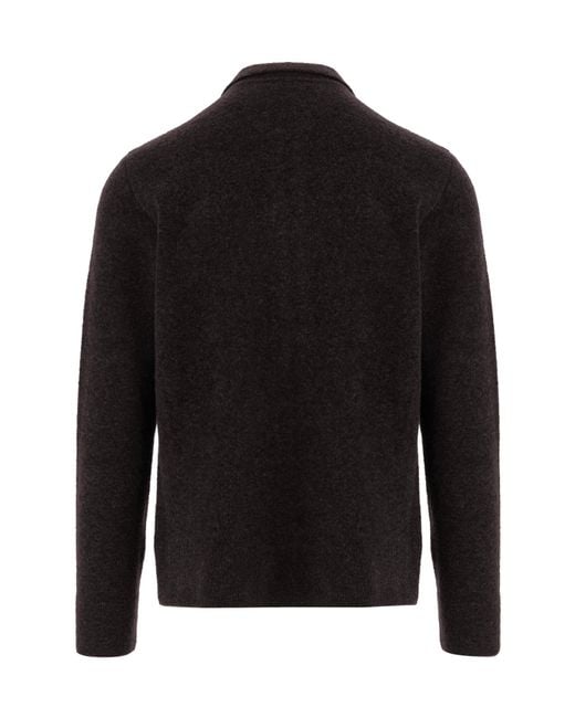Tagliatore Black Keid Zip-Up Coat for men