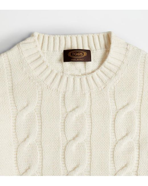 Tod's White Long-Sleeved Sweater for men