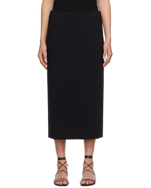 The Row Black Alania Plain Skirt