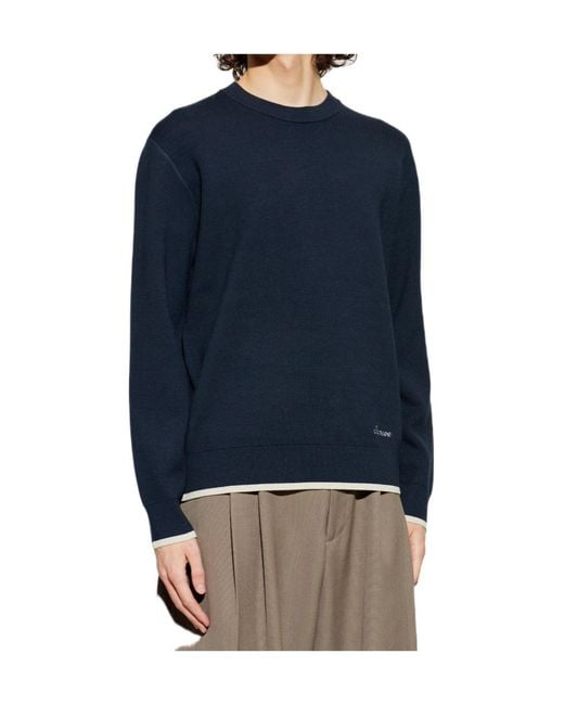 Samsøe & Samsøe Blue Sarico Crew-Neck Sweater for men