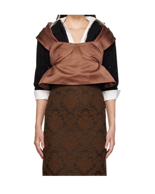 ShuShu/Tong Brown Shushu/Tong Three-Dimensional Pleated Top