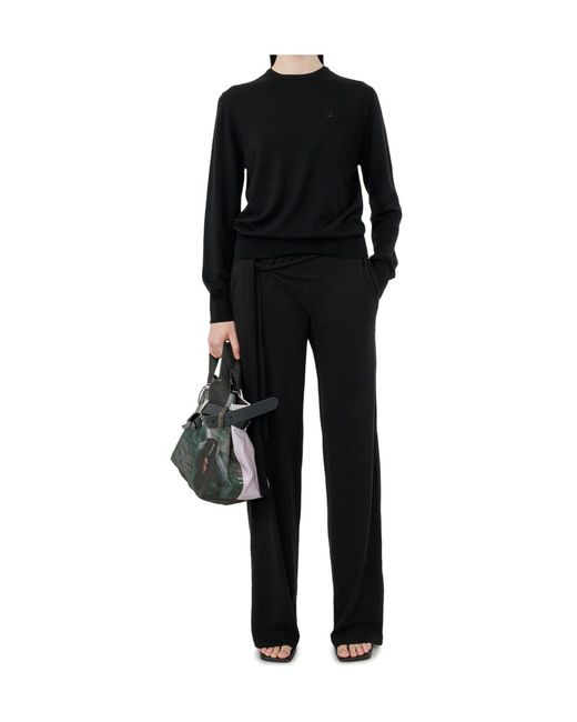 Coperni Black Logo-Embroidered Wool Sweater