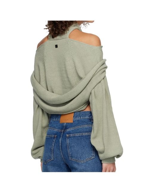 Balmain Green Long-Sleeve Sweater