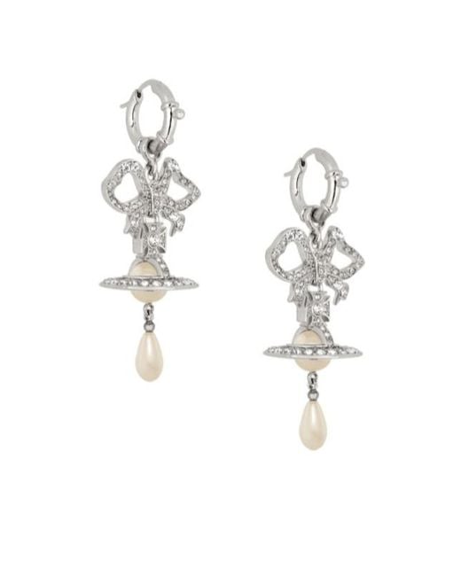 Vivienne Westwood White Rigoberta Pearl Earrings