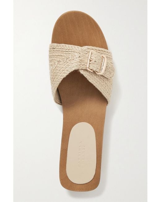 Gabriela Hearst White Clover Buckle Slippers