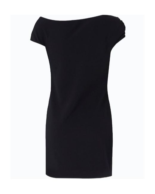 Pinko Black Off-Shoulder Draped Dress