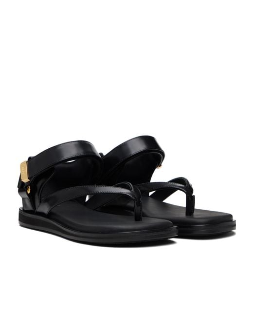 Sacai Black Belted Flip-Flops