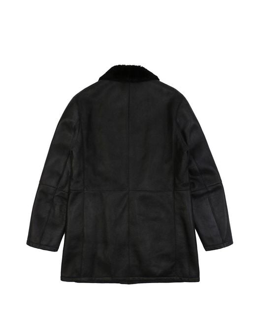 Ferragamo Black Lapel Coat for men