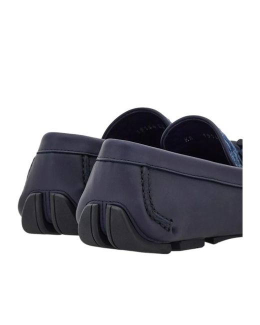 Ferragamo Blue Driver With Gancini Ornament for men